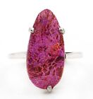 Natural Variscite In Purpurite 925 Solid Sterling Silver Ring Sz 7.5 Ct15-3