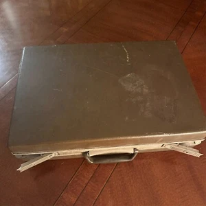 Vintage Samsonite Black Hardshell Briefcase Attache (No Keys) Green with J & S - Picture 1 of 7