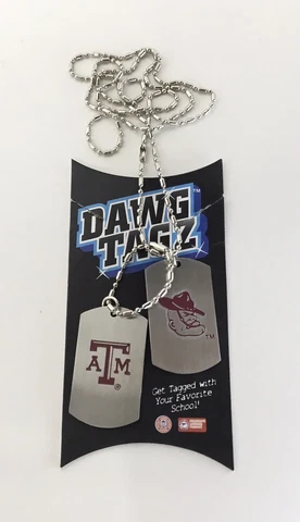 Texas A&M Aggies Dawg Tags Necklace Dog Officially Licensed Product Cover