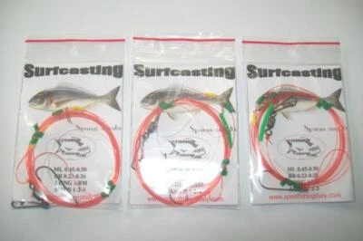 SURFCASTING TRE TERMINALI ROSSI 1AMO PER SARAGHI MORMORE E SPIGOLE - Immagine 1 di 2