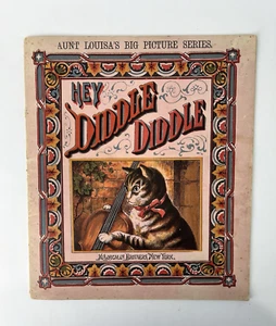 Hey Diddle Diddle - Aunt Louisa's Big Picture Series - McLoughlin Bros - 1880s - Picture 1 of 6