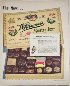 Whitmans Chocolate Candy 1946 anuncio vintage aún mejor que nunca - Imagen 1 de 1