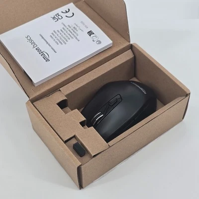 Amazon Basics Computer Mouse Wireless, Ergonomic, 2.4 GHz Optical - Image 1 of 2