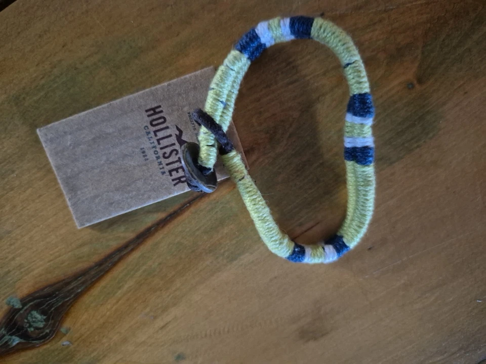 Hollister браслет новый с Ярлыками желтый синий - Изображение 1 из 2