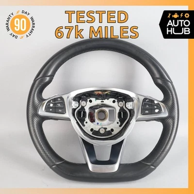 15-18 Mercedes W205 C300 GLC300 Steering Wheel w/ Paddle Shifters OEM 67k - Image 1 of 4