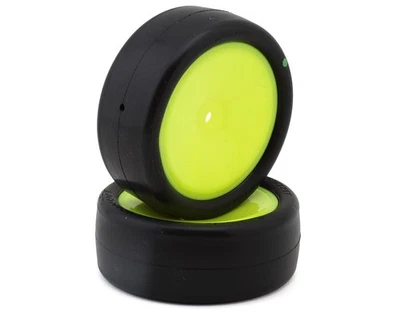 JConcepts Smoothie 3 2.2 Reifen grün 2WD vorne auf gelber Felge JCO4119-2211  - Bild 1 von 4