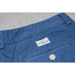 Vineyard Vines Pants Mens Size 34 X 29 Club Khakis Chinos FLAT Blue Cotton - Picture 1 of 6