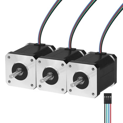 STEPPERONLINE 3PCS Nema 17 Stepper Motor High Torque 85oz.in 42x60mm 2.1A CNC - Image 1 of 4