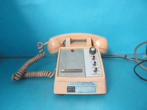 VINTAGE MOTOROLA ITT T-1380AE INTERCOM DESK HANDSET PHONE BEIGE DOT TELEPHONE - Picture 1 of 11