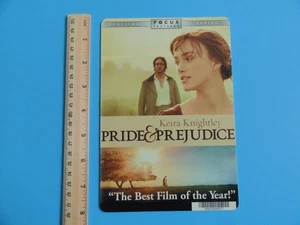 PRIDE & PREJUDICE - BLOCKBUSTER VIDEO BACKER CARD 5"X8" - KEIRA KNIGHTLEY - Picture 1 of 3