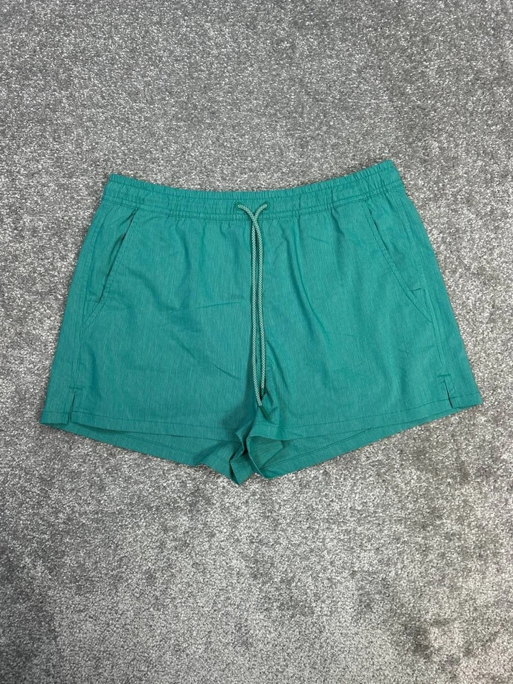 Pantalones cortos de tabla Athleta Marin para mujer pequeños verdes forrados a rayas elásticos tiro alto Foto 1 de 4