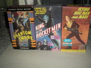 Vintage VHS The Phantom Empire - King Of The Rocketmen Flying Disc Man From Mars - Picture 1 of 6