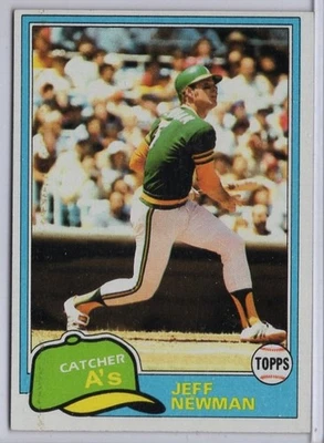 1981 Topps #587 Jeff Newman in EXMT Condition Athletics - Image 1 of 2