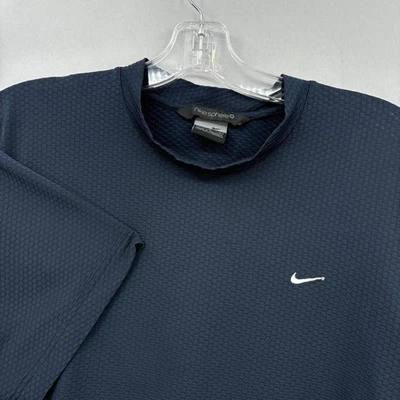 Nike Sphere Shirt Mens Large Navy Blue Tennis Mesh Short Sleeve Tee Vintage VTG - Image 1 of 4