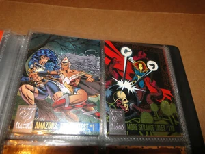 2 Amalgam Classics Power Blast Limited Edition Amazons Chrome Trading Cards - Picture 1 of 3