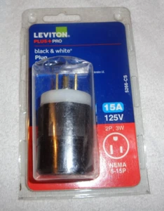 New Leviton 5266-CS Straight Blade Plug, Nema 5-15P 15 A 125VAC 2 Poles 3 Blade - Picture 1 of 2