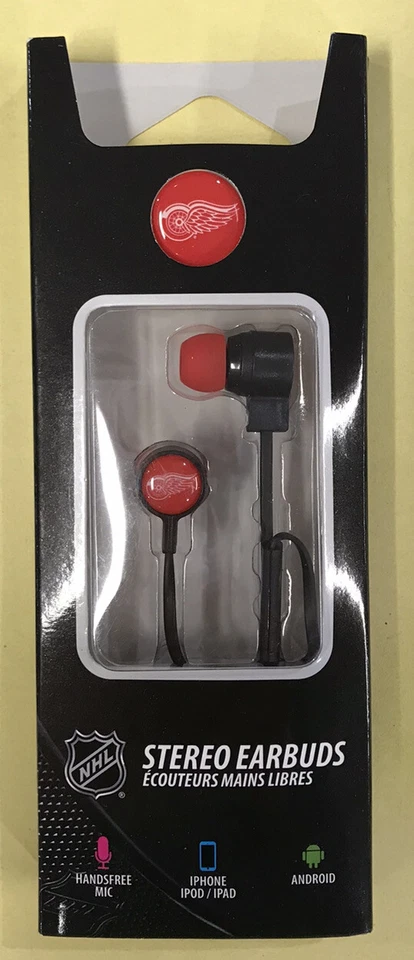 Mizco 1005516 Detroit Red Wings Big Logo Earbud