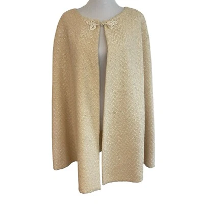 VTG Sakowitz of Houston Women's Cape Yellow (Boucle Wool Blend?) Quite Luxury - Image 1 of 4