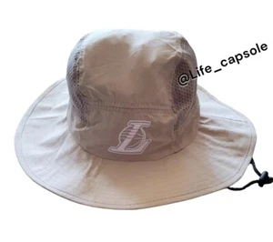 Cappello LA Lakers Bucket TAGLIA UNICA marrone marrone panna nuovo con etichette NBA LOS ANGELES estivo nuovo - Foto 1 di 8
