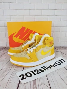 Size 7.5 Nike Women's Air Jordan 1 High Zoom CMFT 2 'Yellow Ochre' FJ5743-700 - Picture 1 of 10