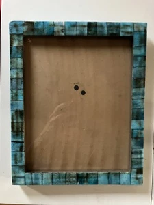 TOZAI Turquoise Mosaic Mother of Pearl 8 X 10 Photo Size Picture Frame NWOT - Picture 1 of 6
