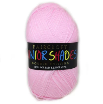 Woolcraft Faircroft Junior Shades DK Knitting Wool Yarn 500g - 769 Baby Pink