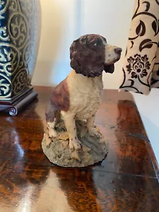 english springer spaniel figurine signed rare - Picture 1 of 3