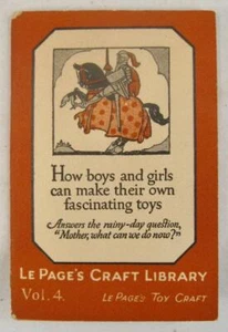 LePages Craft Library Vintage Small Book Booklet 1925 Volume 4 Toy Craft (O) - Picture 1 of 7
