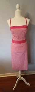 Anne Taylor Pink Gingham Retro Style Dress Size 12 - Picture 1 of 5