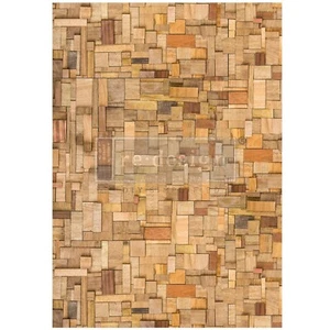 Holz Kubismus | Redesign mit Prima | A1 Faser Decoupage Papier - Bild 1 von 3