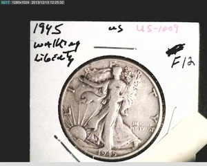 Liberty Walking Half 1945, Circulated Medium Grade, 0,3617 Oz Silber (US-1009) - Bild 1 von 2
