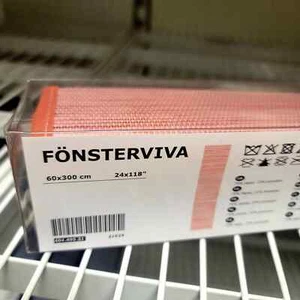 SET of 3 IKEA FONSTERVIVA Panel Curtain Light Red Natural 24x118" for VIDGA - Picture 1 of 3