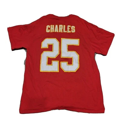 Футболка Kansas City Chiefs Jamaal Charles No25 командная одежда NFL размер Yth Large - Изображение 1 из 4