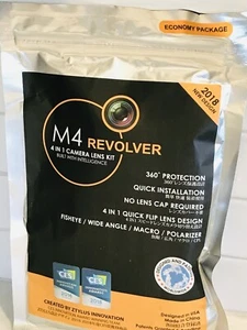 M4 Revolver 4-in-1 Camera Lens Kit 2018 Fish Eye, Wide, Macro, Polarized NEW - Picture 1 of 4
