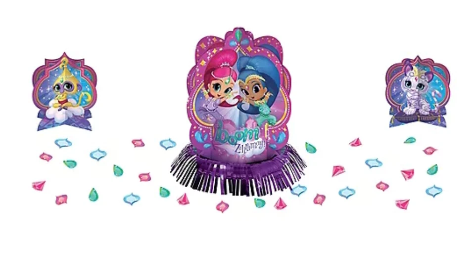 Amscan 281653 Shimmer and Shine Birthday Table Decorating Kit 23 Ct.