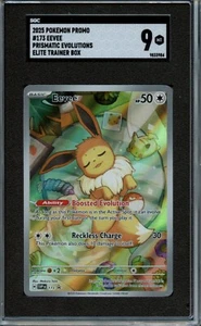 2025 Pokemon Promo Eevee Prismatic Evolutions ETB SGC 9 - Picture 1 of 1