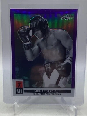 2016 Leaf Muhammad Ali Immortal Collection Purple #14 Muhammad Ali /25 - Image 1 of 2