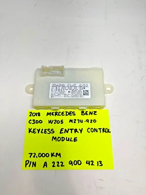 16-19 MERCEDES BENZ C300 W205 KEYLESS ENTRY CONTROL MODULE UNIT A2229004213 OEM — 第 1/4 张图片