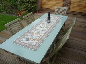 Table Runner Provence 50x170 CM Cream Yellow Blue Jacquard Tapestry from France - Picture 1 of 5