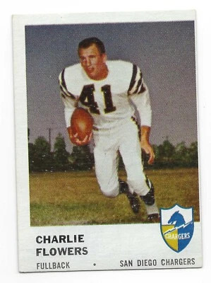 1961 Fleer Football #156 Charlie Flowers Very Good/Excellent Chargers 156 - Image 1 of 2