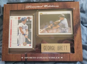 Ltd. Ed. Wood Plaque GEORGE BRETT - KANSAS CITY ROYALS Baseball NEW Upper Deck - Picture 1 of 2