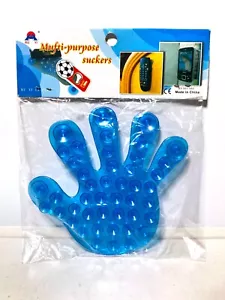 Soporte de ventosa de mano azul pinza multiusos de doble cara superficie lisa - Imagen 1 de 8