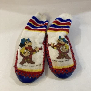 Vintage Mickey Mouse Club Child’s Slipper Socks Size 6 “ - Picture 1 of 13