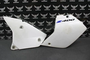 2000 SUZUKI 00-04 DRZ400 OEM WHTE PLASTIC AIRBOX COVER & LEFT SIDE NUMBER PLATE - Picture 1 of 13