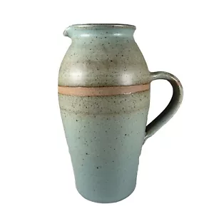 Vintage Tony Gant Studio Pottery Jug London England 9" Tall Duck Egg Blue - Picture 1 of 12