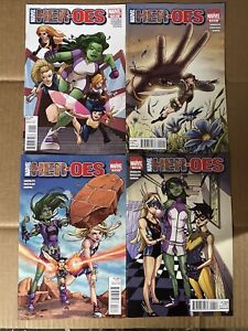 MARVEL HER-OES #1-4 COMPLETE SET FIRST PRINT MARVEL COMICS (2010) SHE HULK WASP