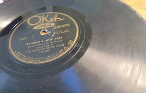 78RPM Okeh 41251 Joe Venuti, Dorsey - My Honey's Lovin' Arms / Goin' Home, VG- - Imagen 1 de 5