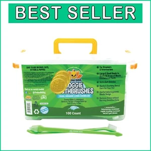 Dual-Headed Pet Toothbrush - Gentle Dental Care for Dogs & Cats (Pack of 100) - Picture 1 of 8
