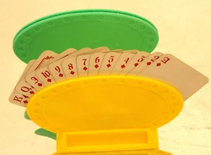 Play Card Holder Playing Cards Hand Free Desk Display Stand Table Game 6" Width - Picture 1 of 4
