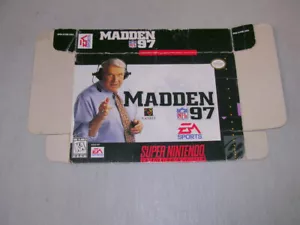 Madden 97 NFL 1997 (Super Nintendo SNES) ORIGINAL BOX No Manual No Game - Picture 1 of 2